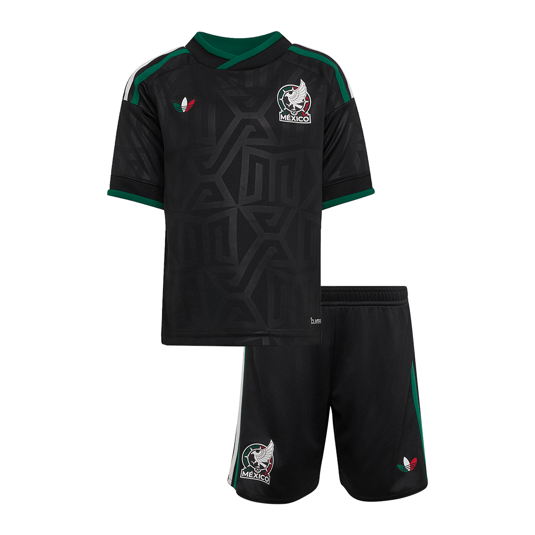 Kids Mexico Third Soccer Jersey Kit (Jersey+Shorts) World Cup 2026 Black - gojersey