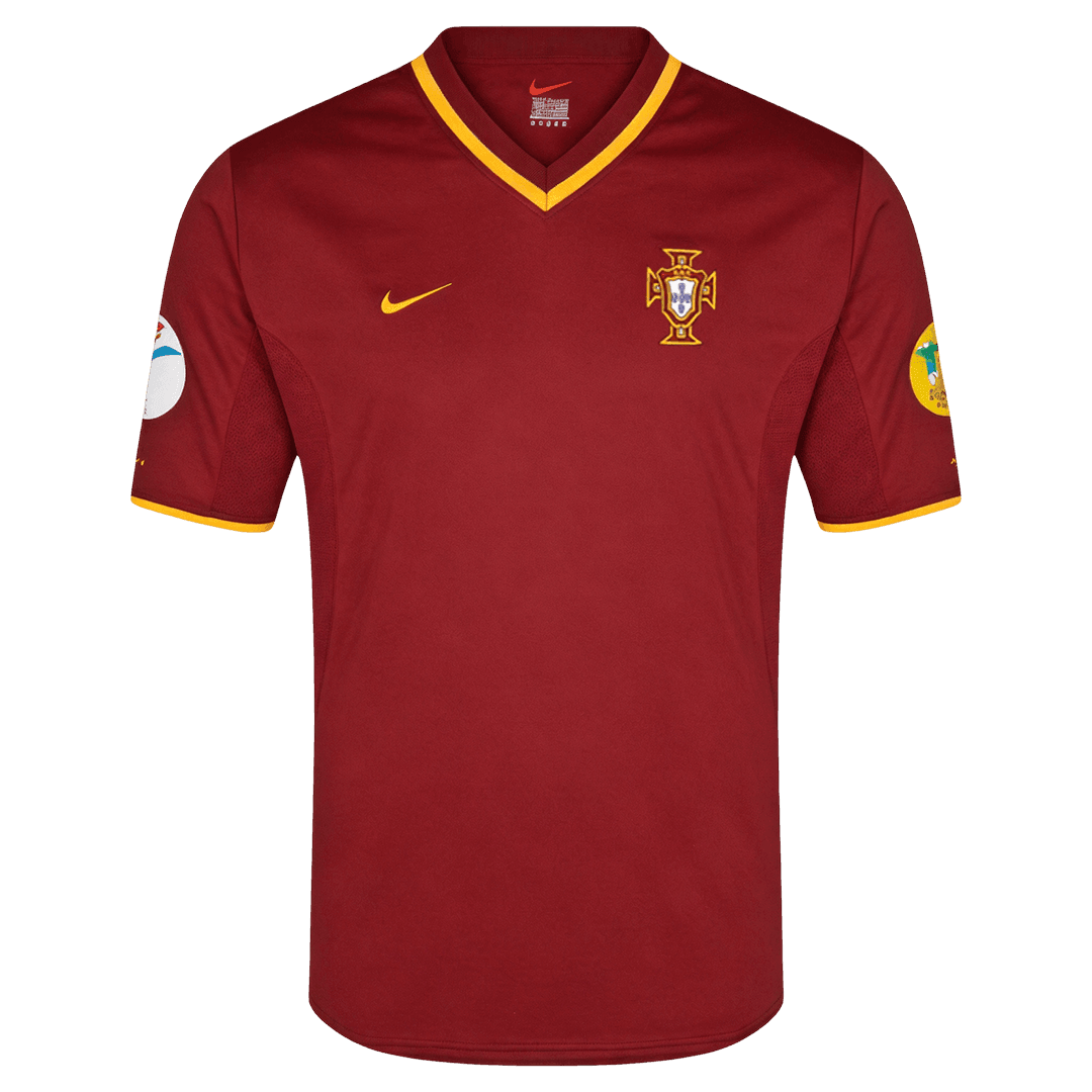 Portugal Home Soccer Jersey Retro 2000 - gojersey