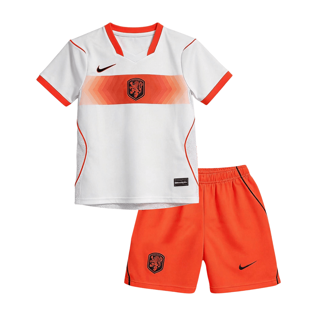 Kids Netherlands Away Soccer Jersey Kit (Jersey+Shorts) World Cup 2026 Orange - gojersey