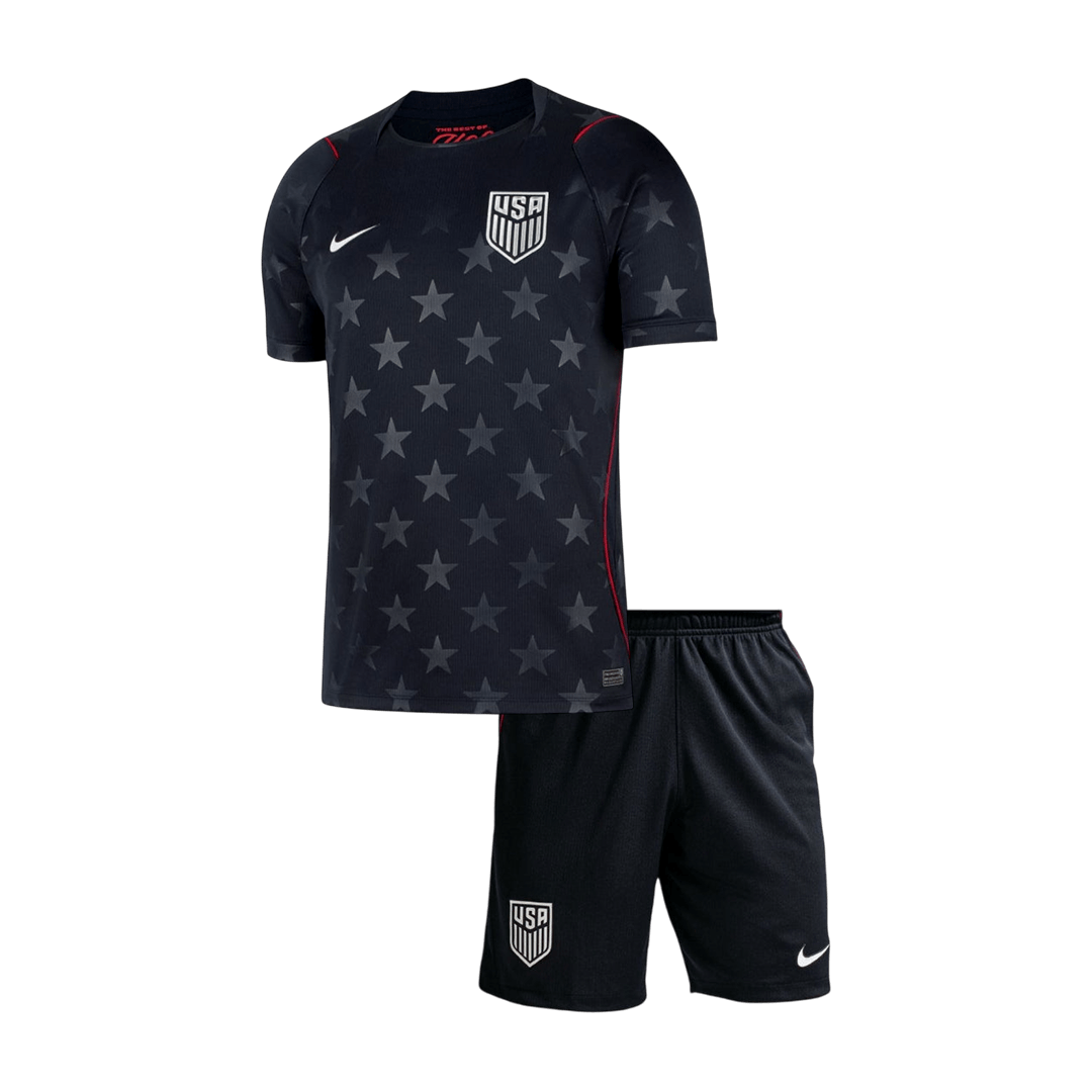 Kids Fan USA Away Soccer Jersey Kit (Jersey+Shorts) World Cup 2026 Midnight Navy - gojersey