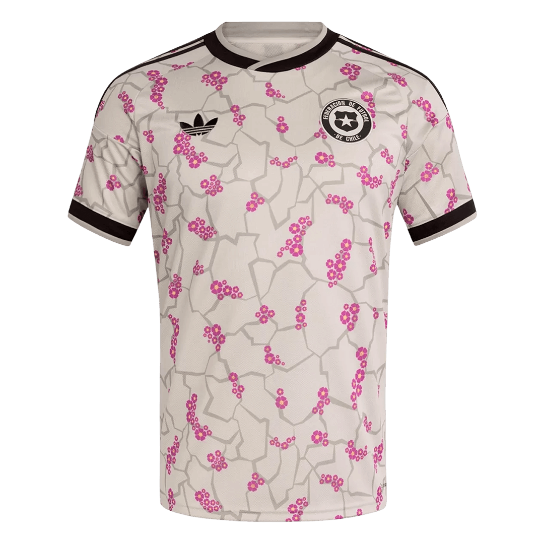 Men Fan Chile Away Soccer Jersey World Cup 2026 White - gojersey