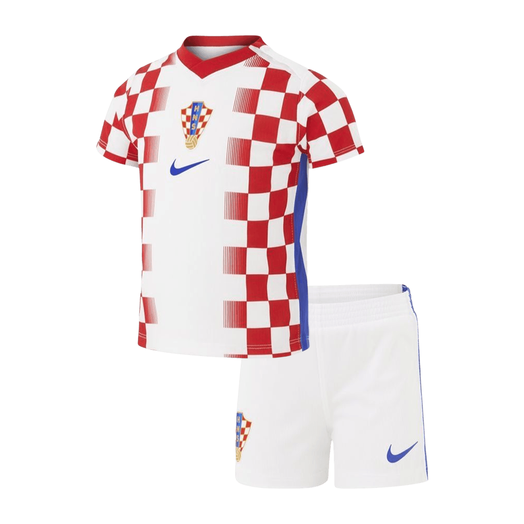 Kids Fan Croatia Home Soccer Jersey Kit (Jersey+Shorts) World Cup 2026 Red&White - gojersey