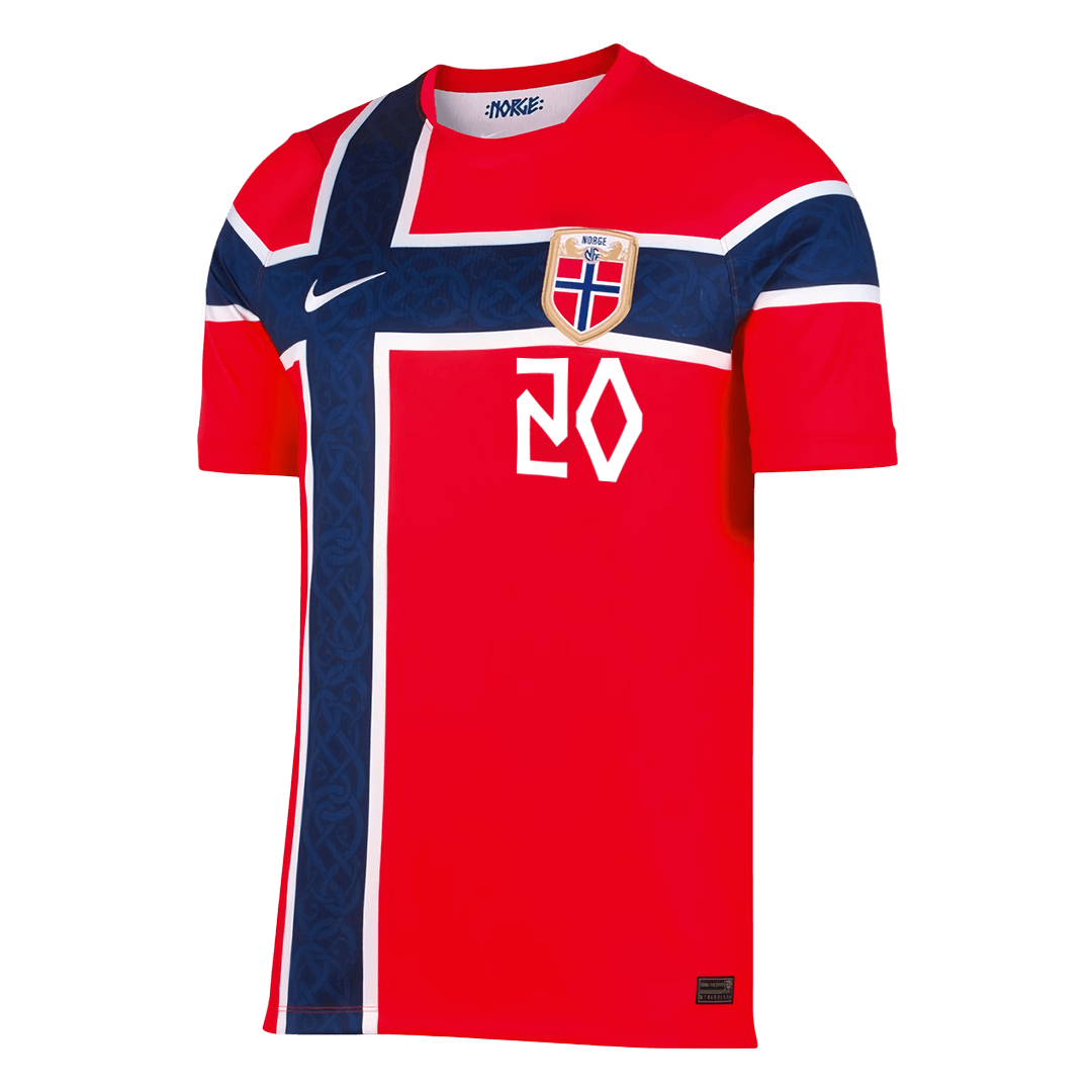 NUSA #20 Norway Home Soccer Jersey World Cup 2026 Red - gojersey