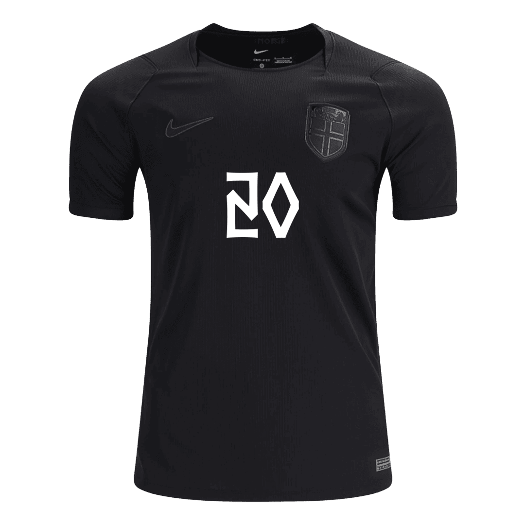 NUSA #20 Norway Away Soccer Jersey World Cup 2026 Black - gojersey
