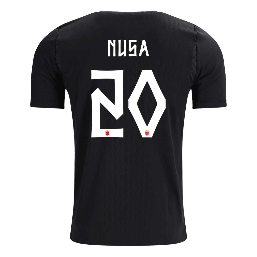 NUSA #20 Norway Away Soccer Jersey World Cup 2026 Black - gojersey