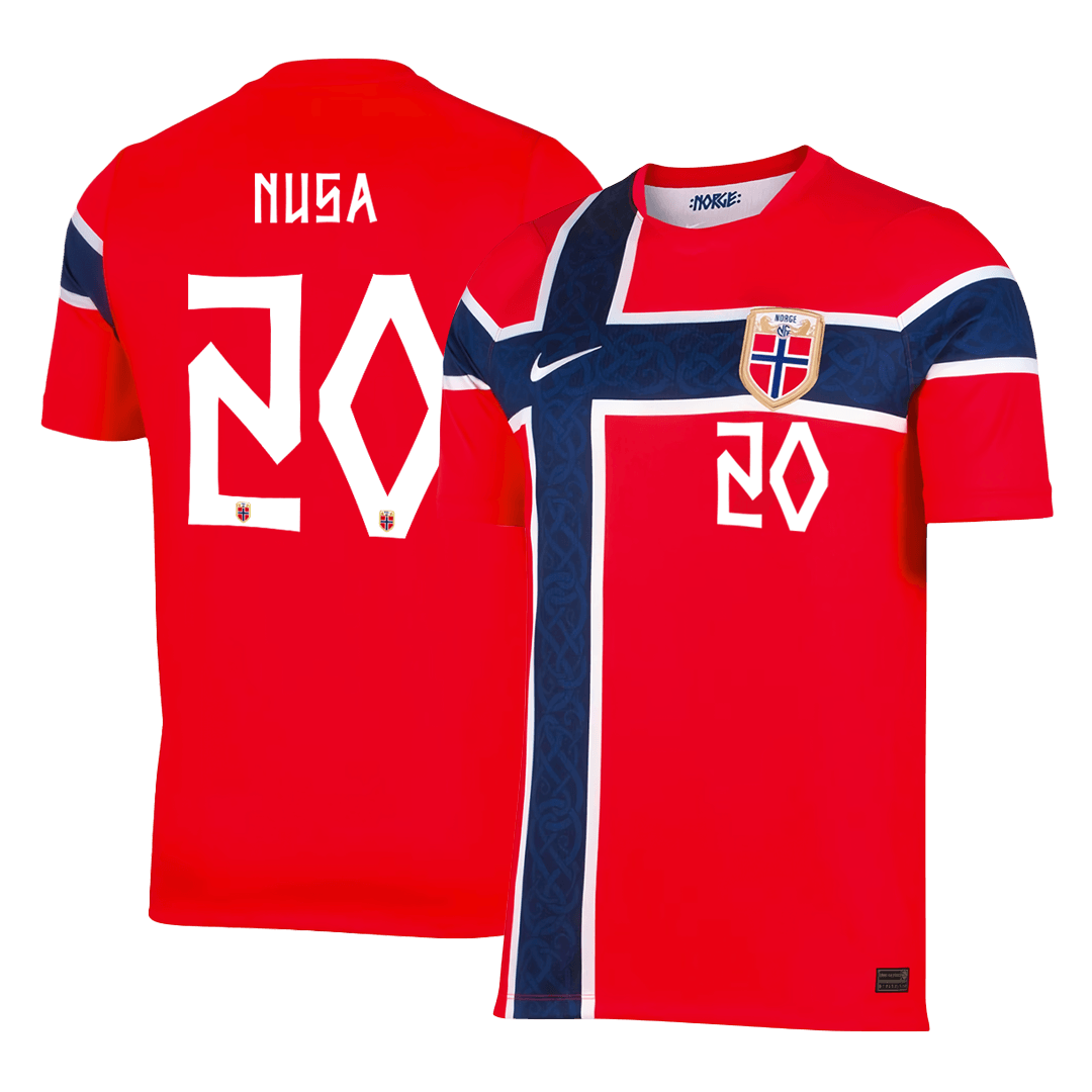 NUSA #20 Norway Home Soccer Jersey World Cup 2026 Red - gojersey