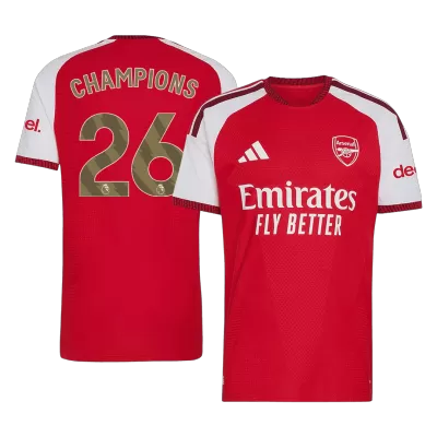 CHAMPIONS #26 Player Version Arsenal Premier League Champions Home Soccer Jersey 2026/27 Red - gojersey
