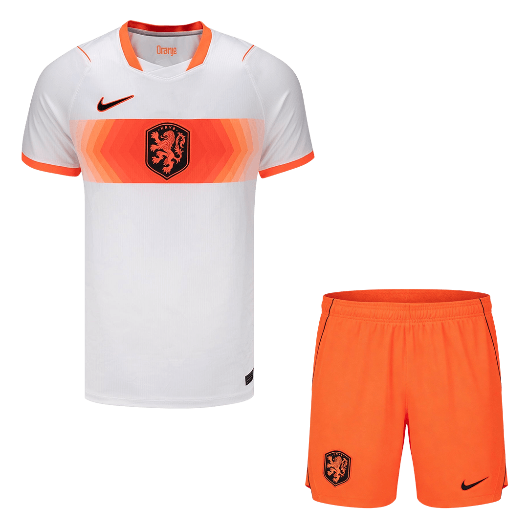 Netherlands Away Soccer Jersey Kit (Jersey+Shorts) World Cup 2026 Orange&White - gojersey