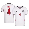 RICE #4 England Home Soccer Jersey World Cup 2026 White - gojersey