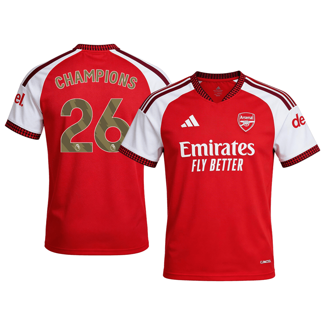 Arsenal CHAMPIONS #26 Home Soccer Jersey 2026/27 - gojersey