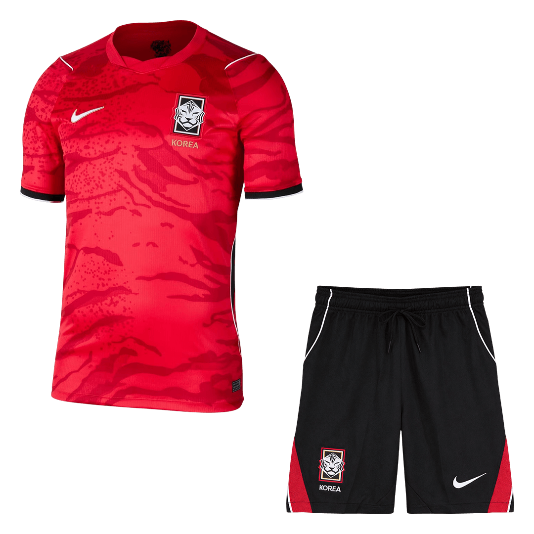 South Korea Home Soccer Jersey Kit (Jersey+Shorts) World Cup 2026 Red&Black - gojersey