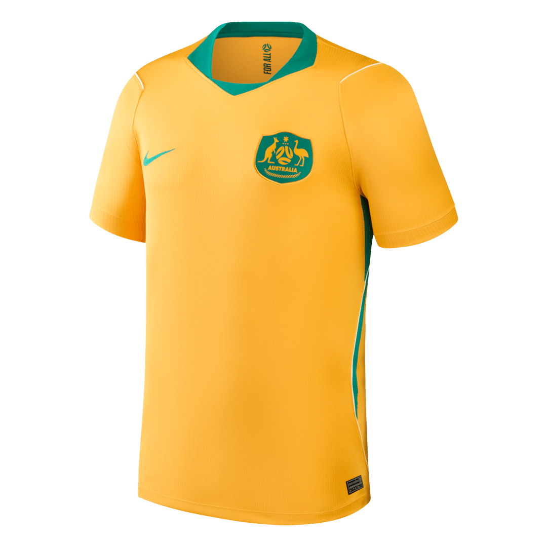 Men Fan Version Australia Home Soccer Jersey World Cup 2026 Yellow - gojersey