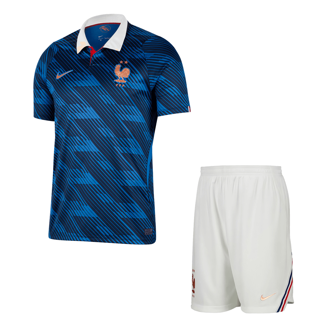 France Home Soccer Jersey Kit (Jersey+Shorts) World Cup 2026 Blue&White - gojersey