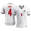 England RICE #4 Home Soccer Jersey Authentic 2026 - gojersey