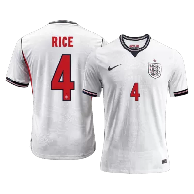 England RICE #4 Home Soccer Jersey Authentic 2026 - gojersey