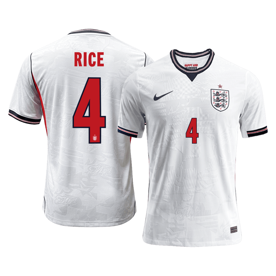 England RICE #4 Home Soccer Jersey Authentic 2026 - gojersey