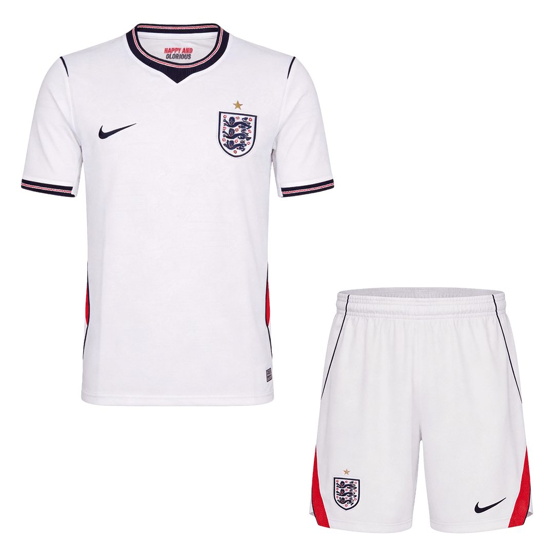 England Home Soccer Jersey Kit (Jersey+Shorts) World Cup 2026 White - gojersey