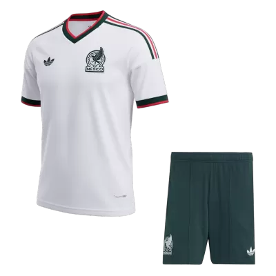 Mexico Away Soccer Jersey Kit (Jersey+Shorts) World Cup 2026 White - gojersey