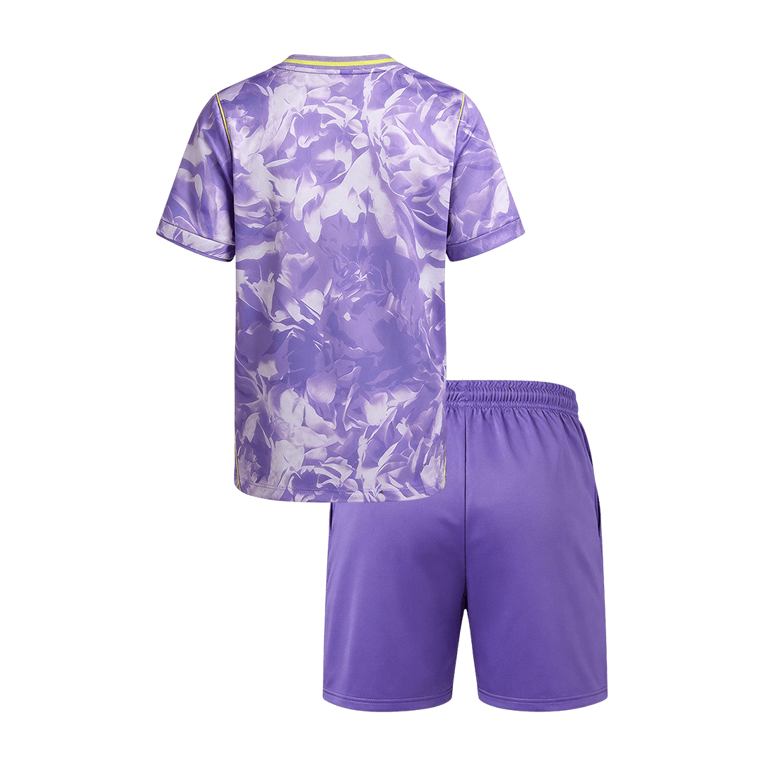 Kids South Korea Away Soccer Jersey Kit (Jersey+Shorts) World Cup 2026 Purple - gojersey