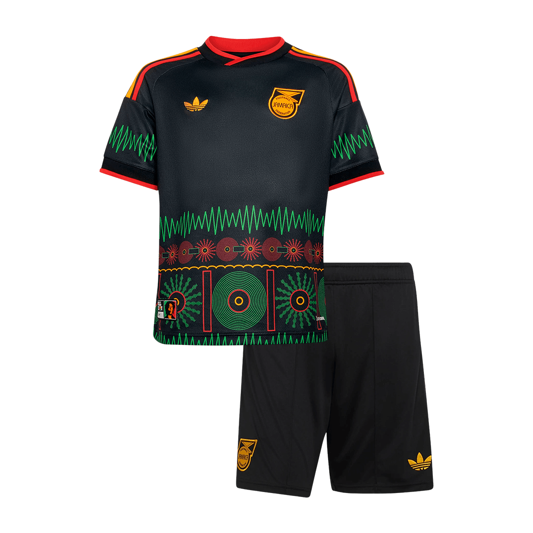 Kids Jamaica Away Soccer Jersey Kit (Jersey+Shorts) World Cup 2026 Black - gojersey