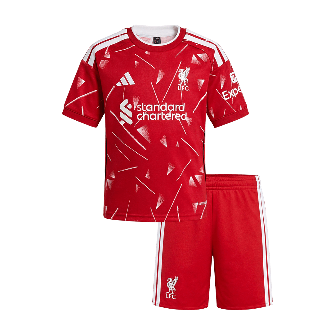Kids Liverpool Home Soccer Jersey Kit (Jersey+Shorts) 2026/27 Red - gojersey