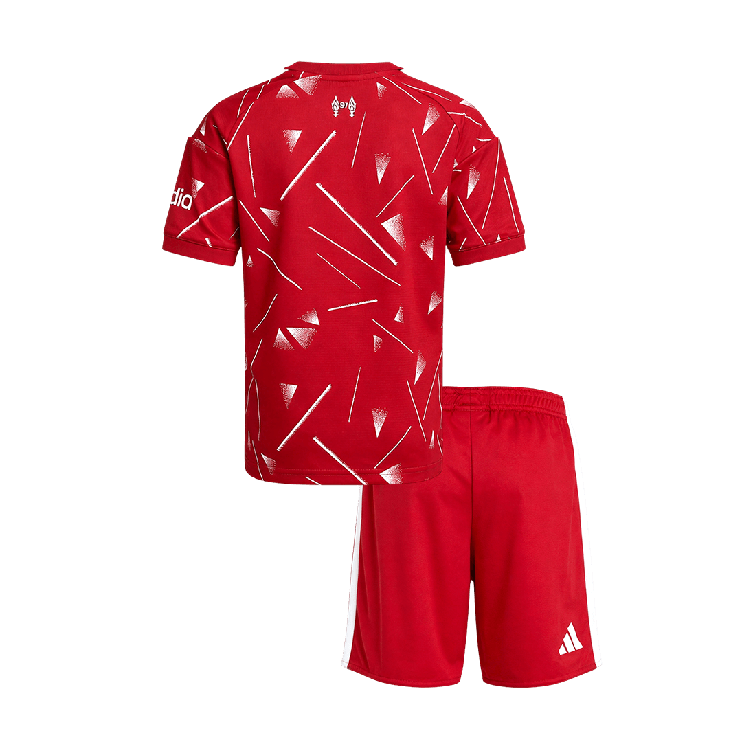 Kids Liverpool Home Soccer Jersey Kit (Jersey+Shorts) 2026/27 Red - gojersey