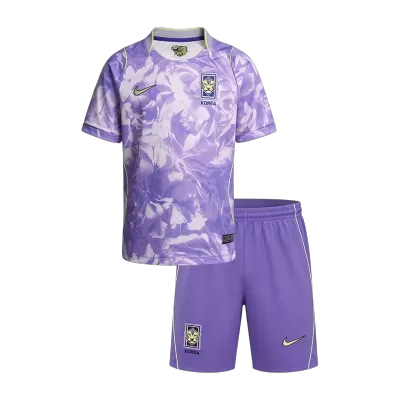 Kids South Korea Away Soccer Jersey Kit (Jersey+Shorts) World Cup 2026 Purple - gojersey
