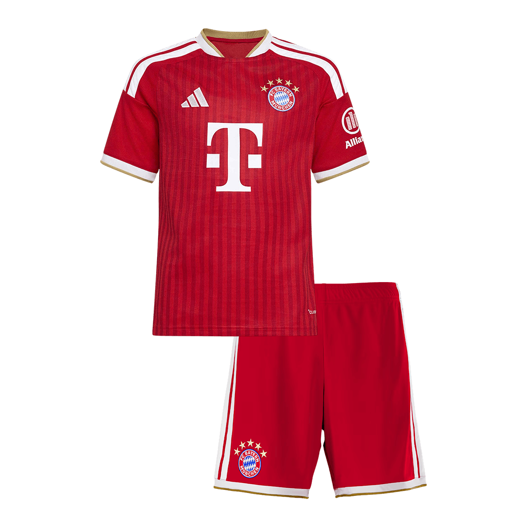 Kids Bayern Munich Home Soccer Jersey Kit (Jersey+Shorts) 2026/27 Red - gojersey