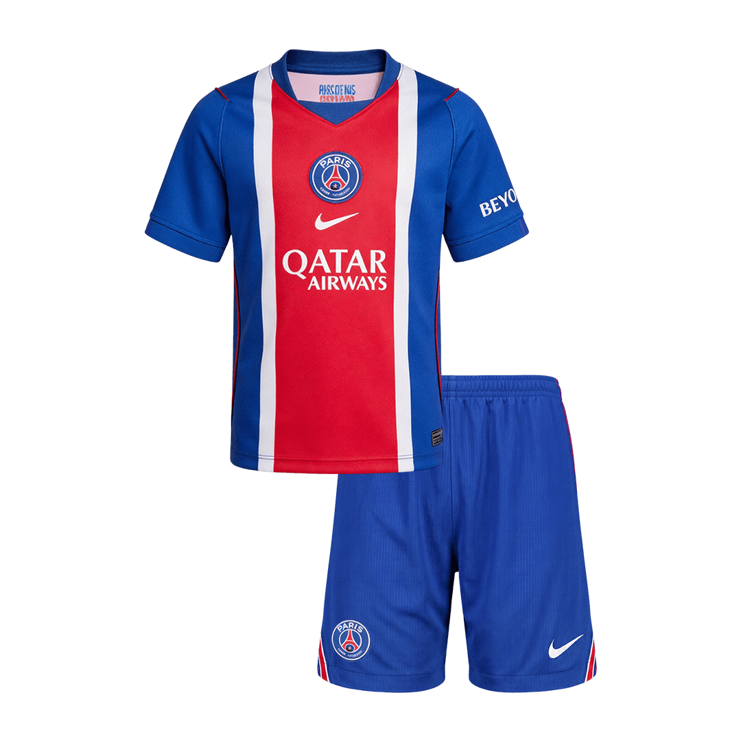 Kids PSG Home Soccer Jersey Kit (Jersey+Shorts) 2026/27 Old Royal - gojersey