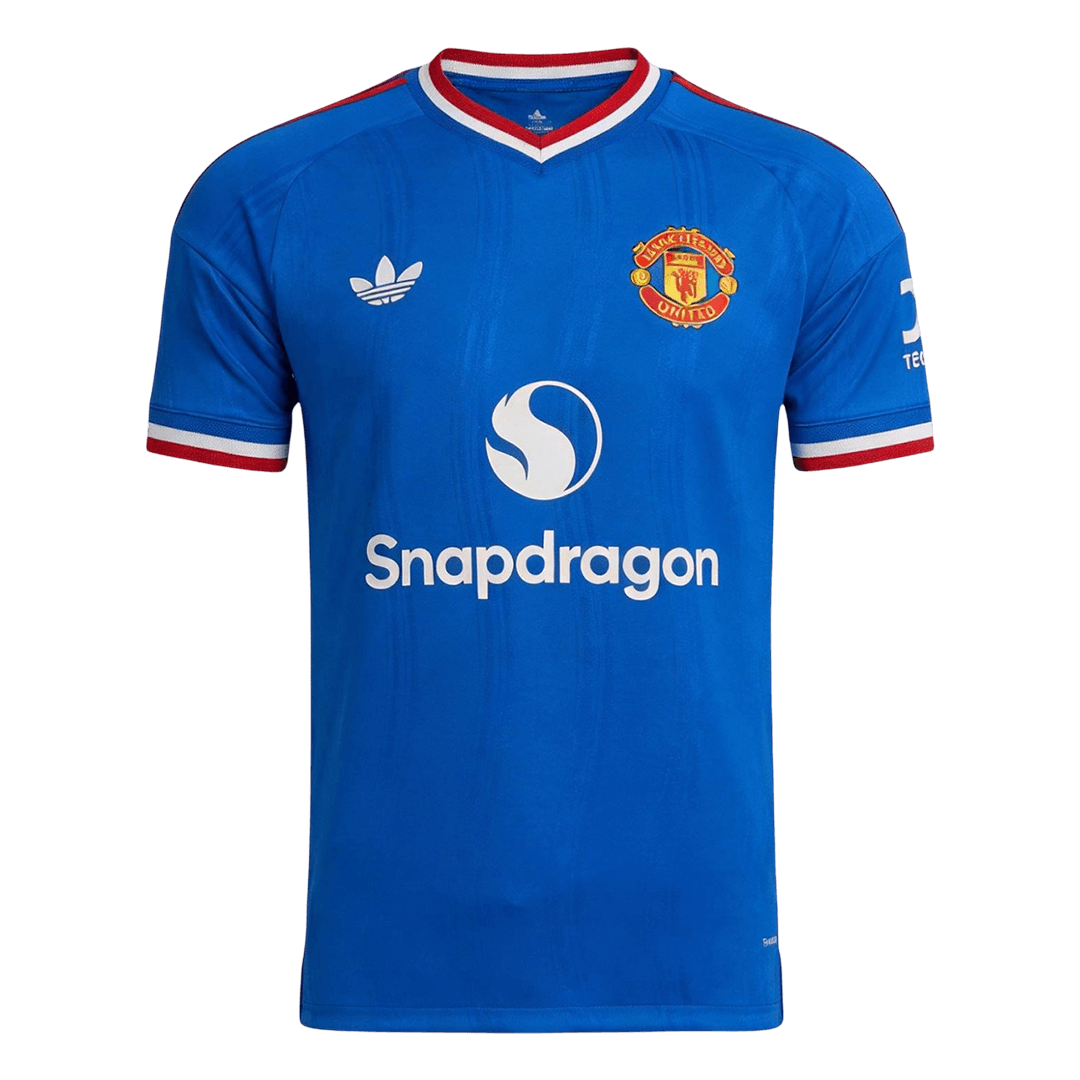 Men Player Version Manchester United Away Soccer Jersey 2026/27 Blue - gojersey