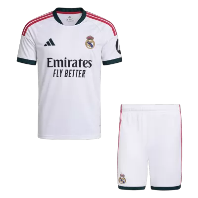 Men 2026/27 Real Madrid Home Soccer Jersey Kit (Jersey+Shorts) White - gojersey