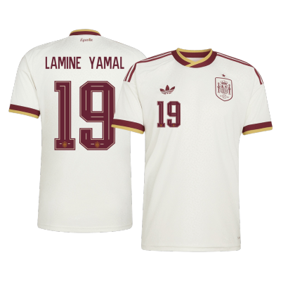 LAMINE YAMAL #19 Spain Away Soccer Jersey World Cup 2026 White - gojersey