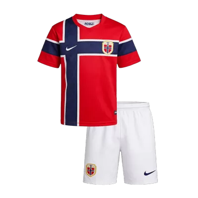 Kids Norway Home Soccer Jersey Kit (Jersey+Shorts) World Cup 2026 Red - gojersey