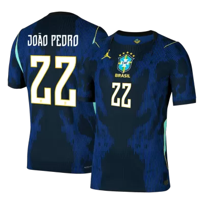 Brazil JOÃO PEDRO #22 Away Soccer Jersey Authentic 2026 - gojersey
