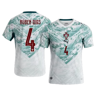 RÚBEN DIAS #4 Portugal Away Soccer Jersey World Cup 2026 White&Green - gojersey