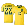 JOÃO PEDRO #22 Brazil Home Soccer Jersey World Cup 2026 Yellow - gojersey