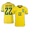 Brazil JOÃO PEDRO #22 Home Soccer Jersey Authentic 2026 - gojersey