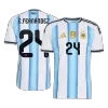 Argentina E. FERNÁNDEZ #24 Home Soccer Jersey Authentic 2026 - gojersey