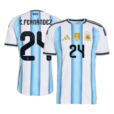 Argentina E. FERNÁNDEZ #24 Home Soccer Jersey Authentic 2026 - gojersey