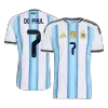 Argentina DE PAUL #7 Home Soccer Jersey Authentic 2026 - gojersey