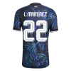 Argentina L. MARTÍNEZ #22 Away Soccer Jersey Authentic 2026 - gojersey