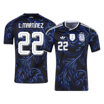 L. MARTÍNEZ #22 Argentina Away Soccer Jersey World Cup 2026 Black - gojersey