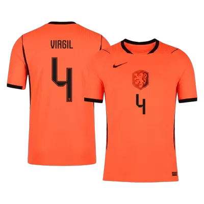 Netherlands VIRGIL #4 Home Soccer Jersey Authentic 2026 - gojersey
