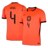 VIRGIL #4 Netherlands Home Soccer Jersey World Cup 2026 Orange - gojersey