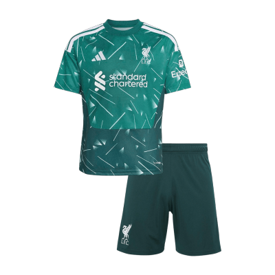 Kids Liverpool Goalkeeper Soccer Jersey Kit (Jersey+Shorts) 2026/27 Green - gojersey