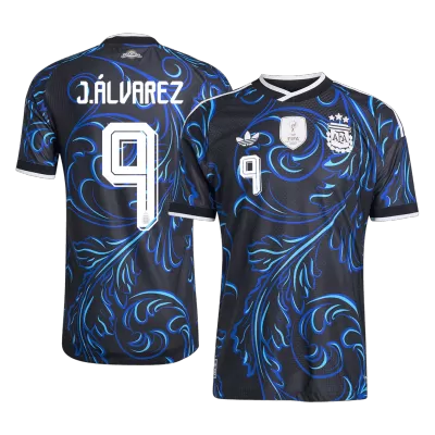 Argentina J. ÁLVAREZ #9 Away Soccer Jersey Authentic 2026 - gojersey