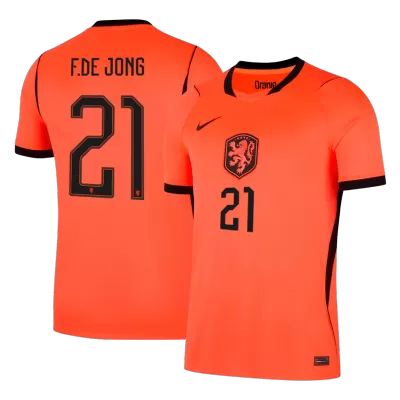 F.DE JONG #21 Netherlands Home Soccer Jersey World Cup 2026 Orange - gojersey