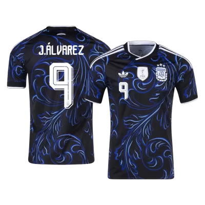 J. ÁLVAREZ #9 Argentina Away Soccer Jersey World Cup 2026 Black - gojersey