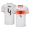 VIRGIL #4 Netherlands Away Soccer Jersey World Cup 2026 White - gojersey