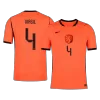 Netherlands VIRGIL #4 Home Soccer Jersey Authentic 2026 - gojersey